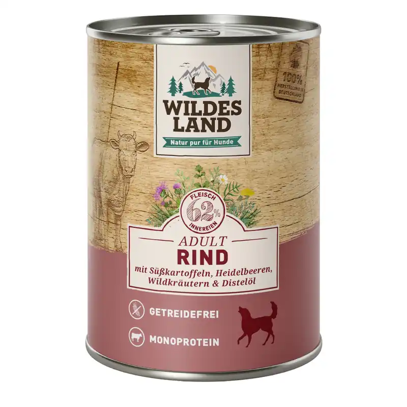WILDES LAND Rind & Süßkartoffel 400 g Garantierte Lieferung